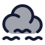 Cloudslowwind icon with duotone standard style