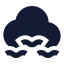 Cloudslowwind icon with solid sharp style