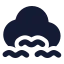 Cloudslowwind icon with solid standard style