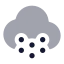 Cloudsnow icon with bulk rounded style