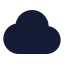Cloud icon with solid rounded style