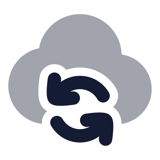 Cloud Sync Icon in Bulk Rounded style