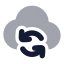 Cloudsync icon with bulk rounded style