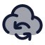 Cloudsync icon with duotone rounded style