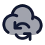 Cloudsync icon with duotone standard style