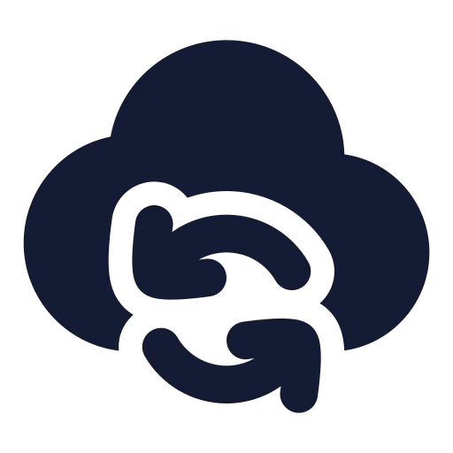 Cloud Sync Icon in Solid Rounded style