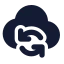 Cloudsync icon with solid standard style