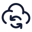 Cloudsync icon with stroke rounded style
