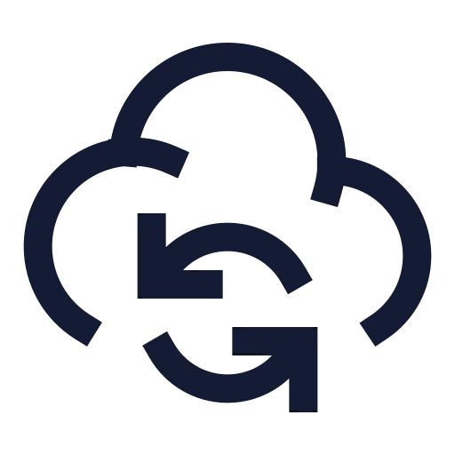Cloud Sync Icon in Stroke Sharp style