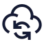 Cloudsync icon with stroke sharp style