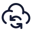 Cloudsync icon with stroke standard style