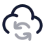 Cloudsync icon with twotone rounded style