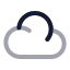 Cloud icon with twotone rounded style