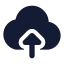 Cloudupload icon with solid standard style