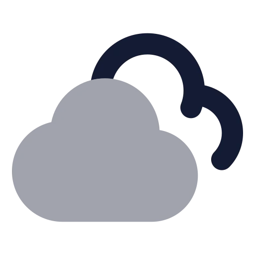 Cloudy Icon in Bulk Rounded style