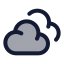 Cloudy icon with duotone standard style