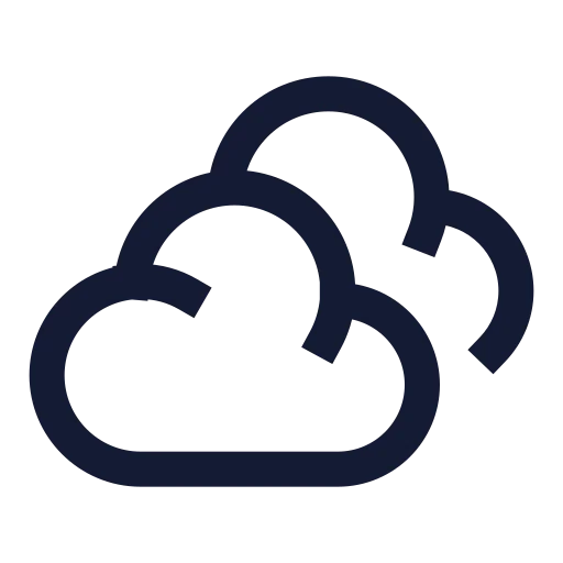 Cloudy Icon in Stroke Sharp style