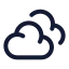 Cloudy icon with stroke standard style