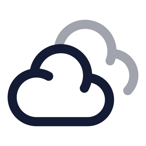Cloudy Icon in Twotone Rounded style