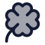 Clover icon with duotone standard style
