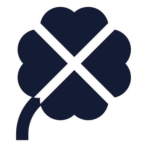 Clover Icon in Solid Sharp style