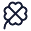 Clover icon with stroke rounded style
