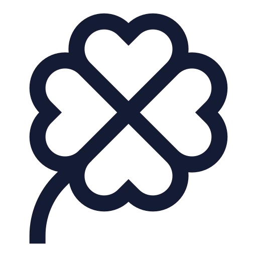 Clover Icon in Stroke Sharp style