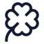 Clover icon with stroke sharp style