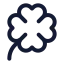 Clover icon with stroke standard style