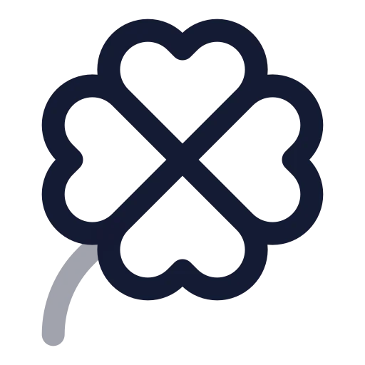 Clover Icon in Twotone Rounded style