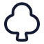 Club icon with stroke rounded style