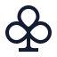 Club icon with stroke sharp style