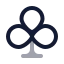 Club icon with twotone rounded style