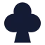 Clubs icon with solid sharp style