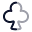 Clubs icon with twotone rounded style