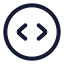 Codecircle icon with stroke rounded style