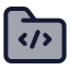 Codefolder icon with duotone standard style