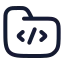 Codefolder icon with stroke rounded style
