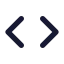 Code icon with solid standard style