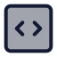 Codesquare icon with duotone standard style