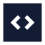 Codesquare icon with solid sharp style