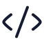 Codexml icon with stroke rounded style