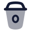 Coffee icon with bulk rounded style