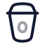 Coffee icon with twotone rounded style