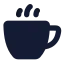 Coffee icon with solid standard style