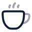 Coffee icon with twotone rounded style