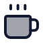 Coffee icon with duotone standard style