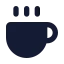 Coffee icon with solid standard style