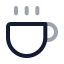 Coffee icon with twotone rounded style