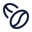 Coffeebeans icon with stroke rounded style